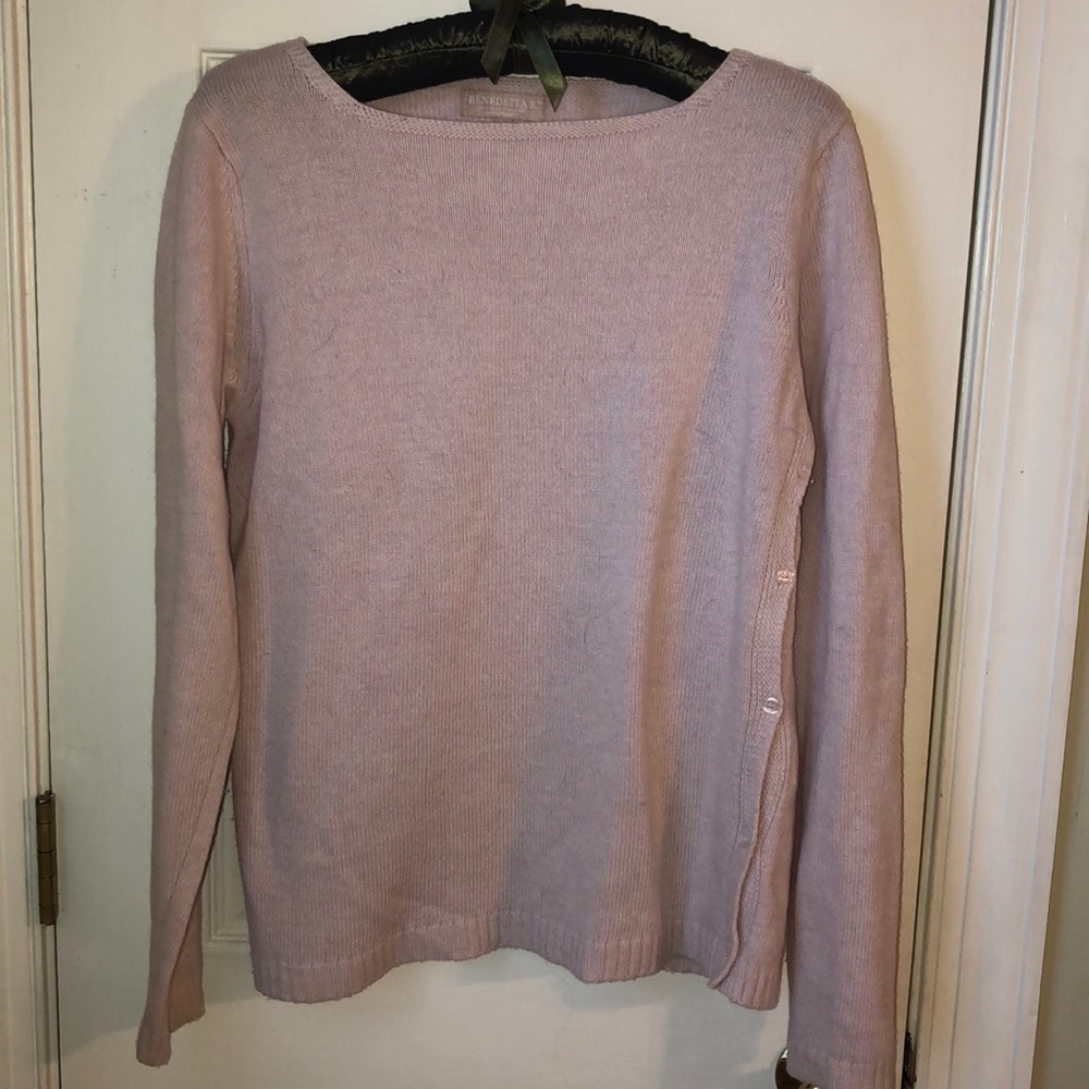 Dusty Rose 🌹 Pullover Sweater w/ Button Details